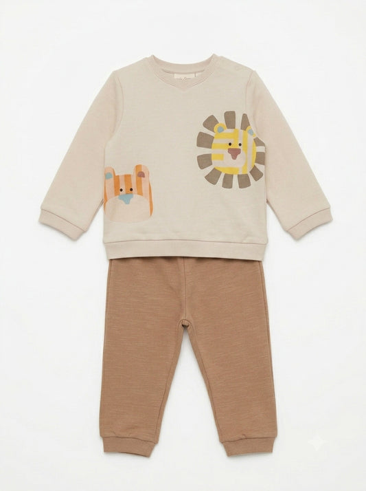Completo 2 pz. in cotone con animaletti MAYORAL