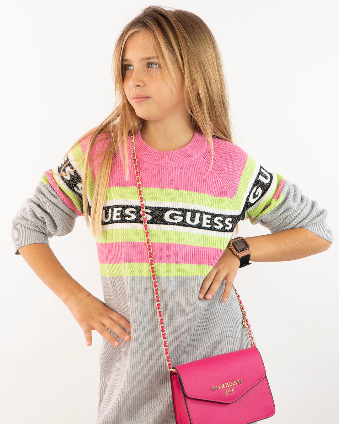 Abito in maglia a righe