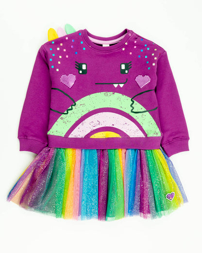 Abito in felpa e tulle Tuc Tuc