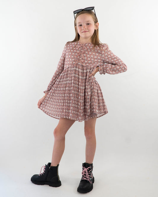 Abito plissettato con filo in lurex MAYORAL