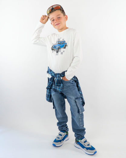 Jeans elasticizzato cargo MAYORAL