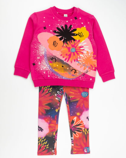 Completo con leggings fiorato TUC TUC