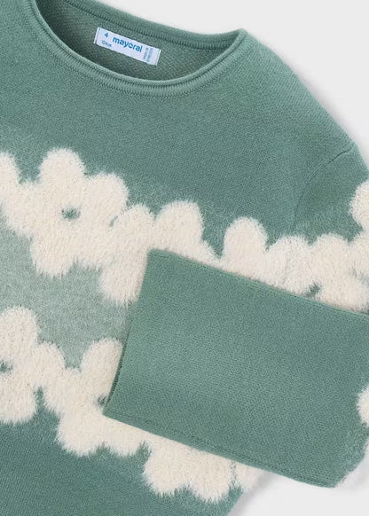 Maglione con fiori in pelo art.4.317-042 MAYORAL
