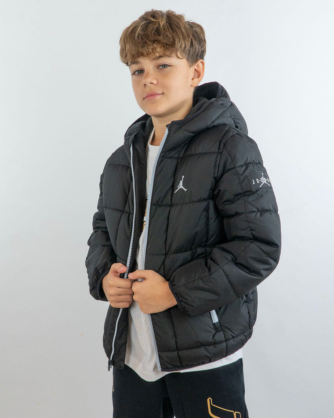 Giaccone imbottito con zip a contrasto JORDAN