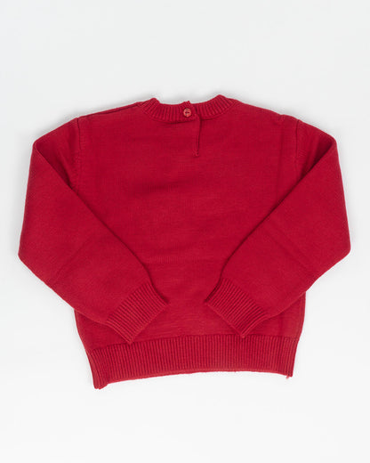 Maglione girocollo con orsetto con fiocco I DO