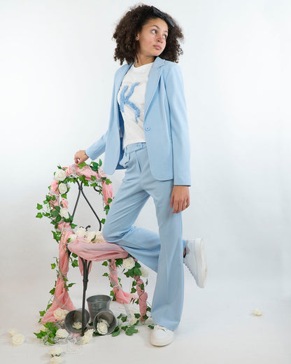 T-shirt elasticizzata con logo a petali KOCCA