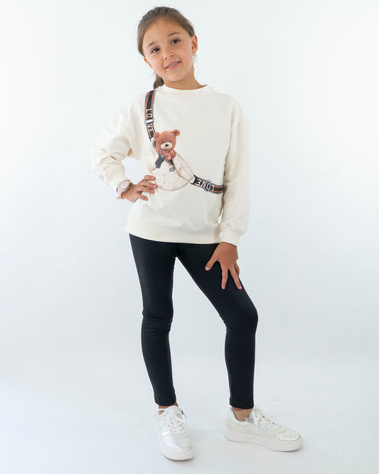 Completo felpato con leggings lucidi MAYORAL