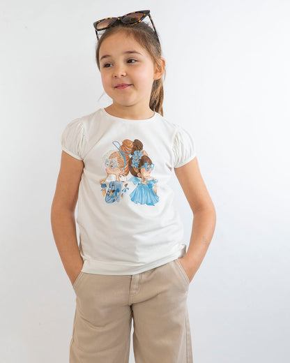 T-shirt manica corta con bimbe chic MAYORAL