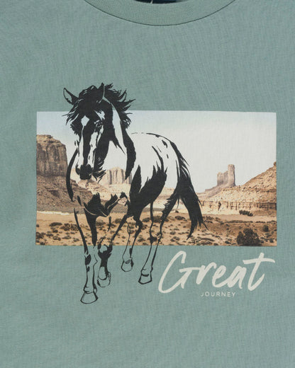 T-shirt manica lunga con cavallo MAYORAL
