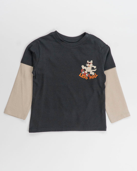 T-shirt manica lunga con cani skater MAYORAL