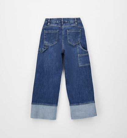 Jeans con maxi risvolto art.4G734-7044 I DO