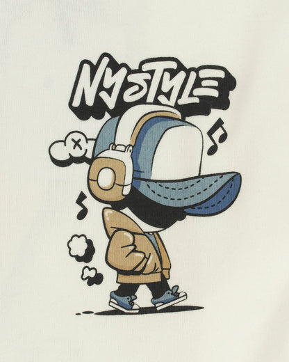 T-shirt manica lunga con bimbo con cuffie I DO