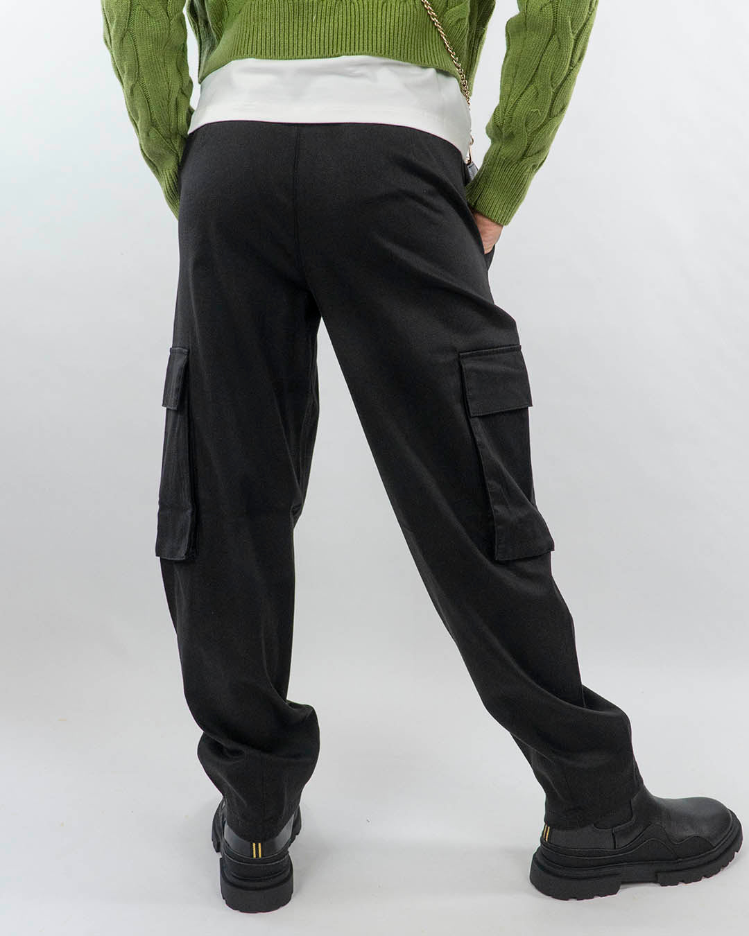 Pantaloni cargo in rasatello di cotone  I DO