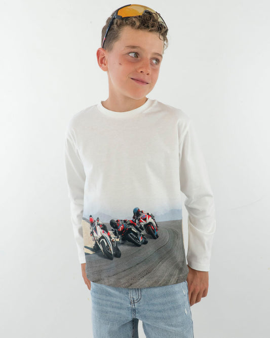 T-shirt manica lunga con motociclisti MAYORAL