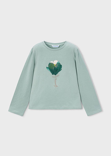 T-shirt con fiore in retina art.4.033-010 MAYORAL