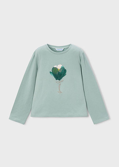 T-shirt con fiore in retina art.4.033-010 MAYORAL