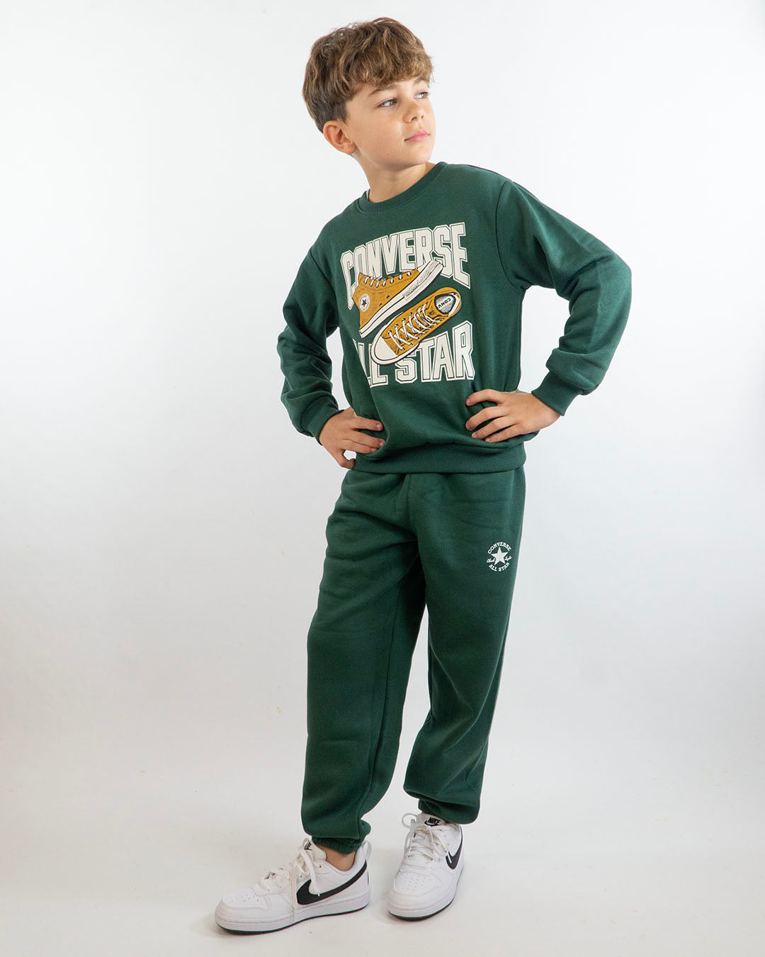 Tuta 2 pezzi felpata con stampa in rilievoCONVERSE