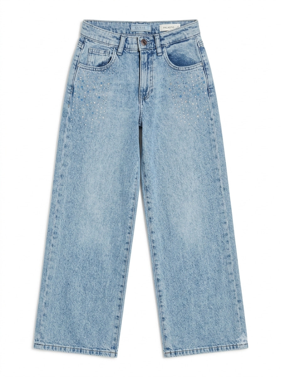 Jeans largo con strass J6BA09 D2208-DUYH GUESS