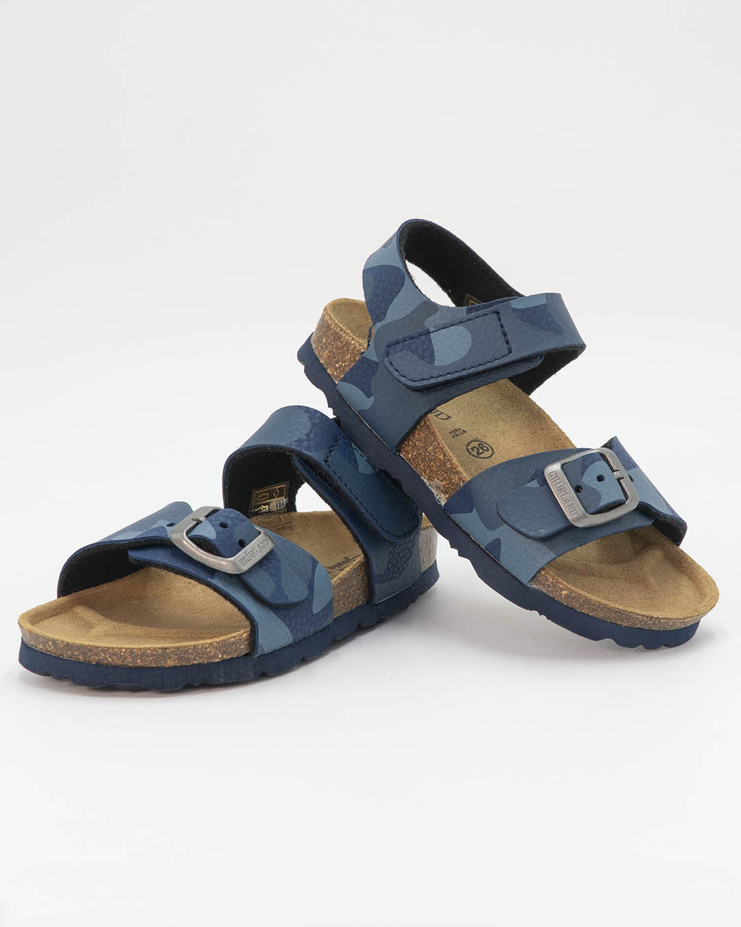 Sandali con strappo fantasia militare