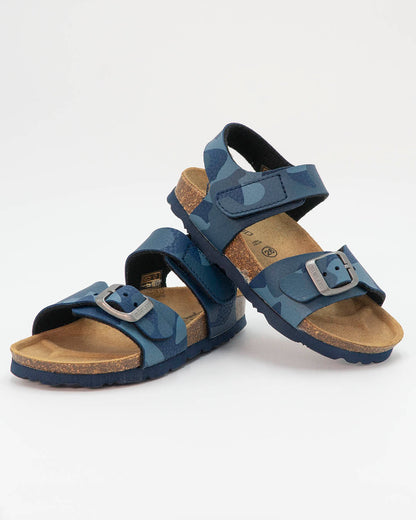 Sandali con strappo fantasia militare