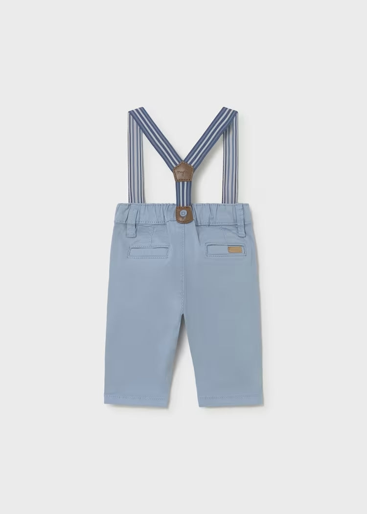 Pantaloni in cotone con cinturina rigata MAYORAL