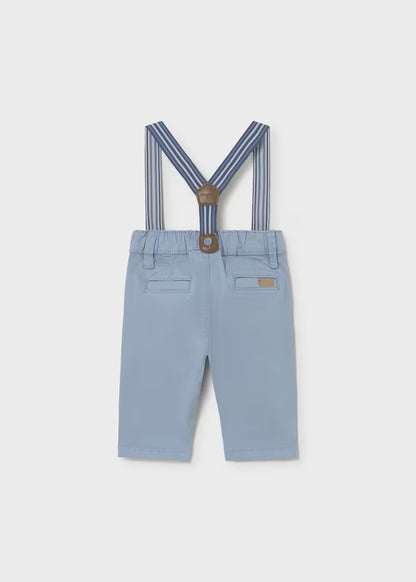 Pantaloni in cotone con cinturina rigata MAYORAL