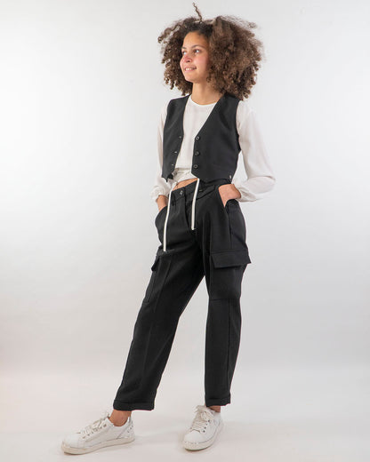 Pantaloni cargo con risvoltino