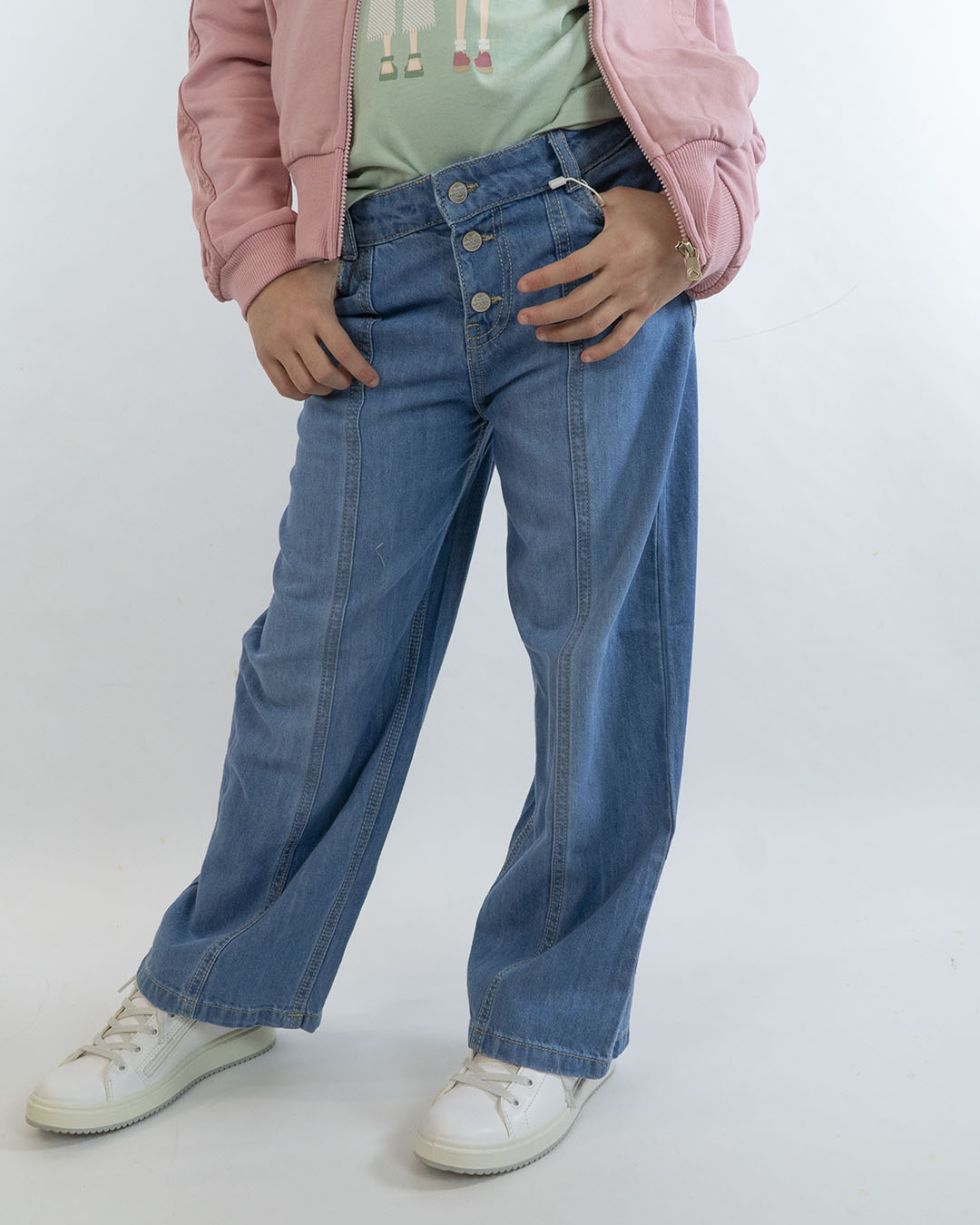 Jeans lungo fluido con bottoni MAYORAL
