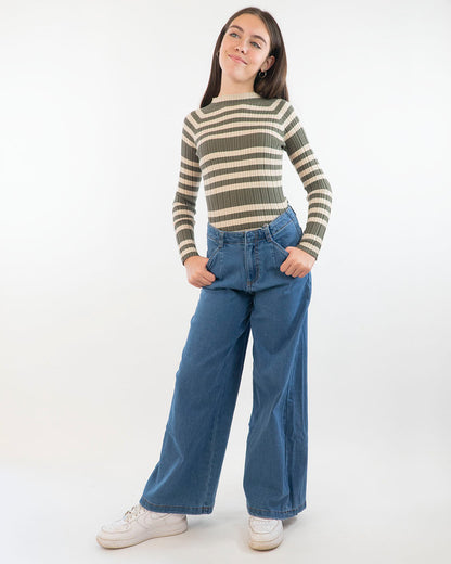 Lupetto in tricot elasticizzato rigato MAYORAL