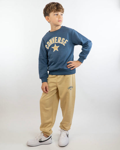 Tuta bicolor felpata con logo e stella CONVERSE
