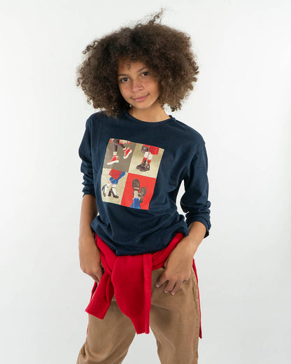 T-shirt manica lunga stampa