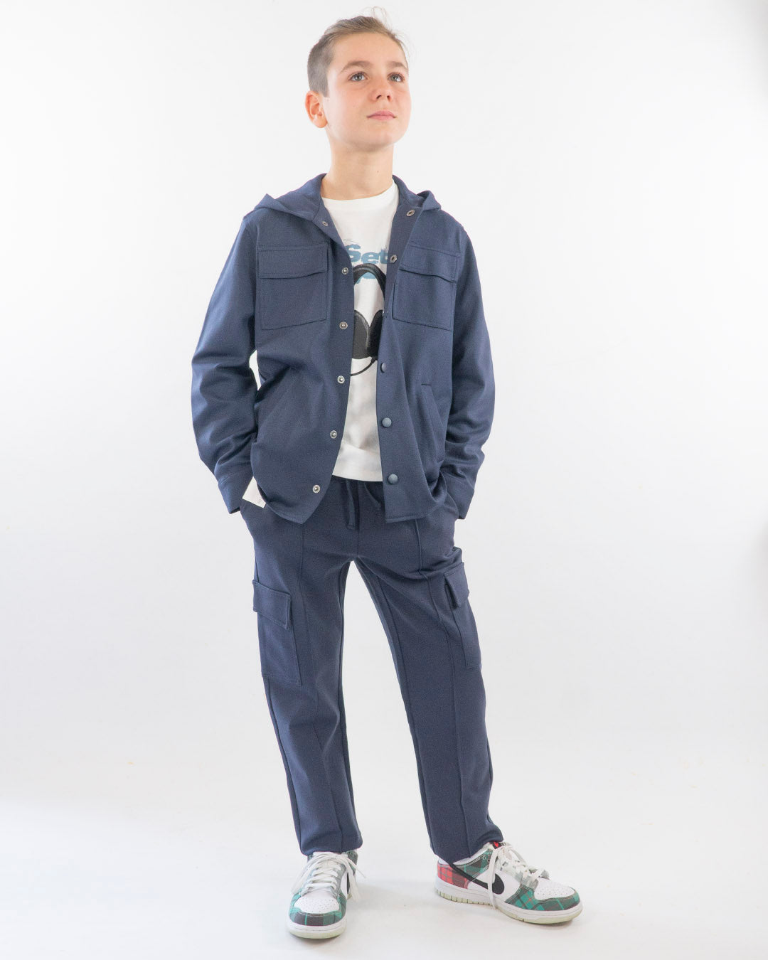Pantaloni cargo a peso medio con nervatura I DO