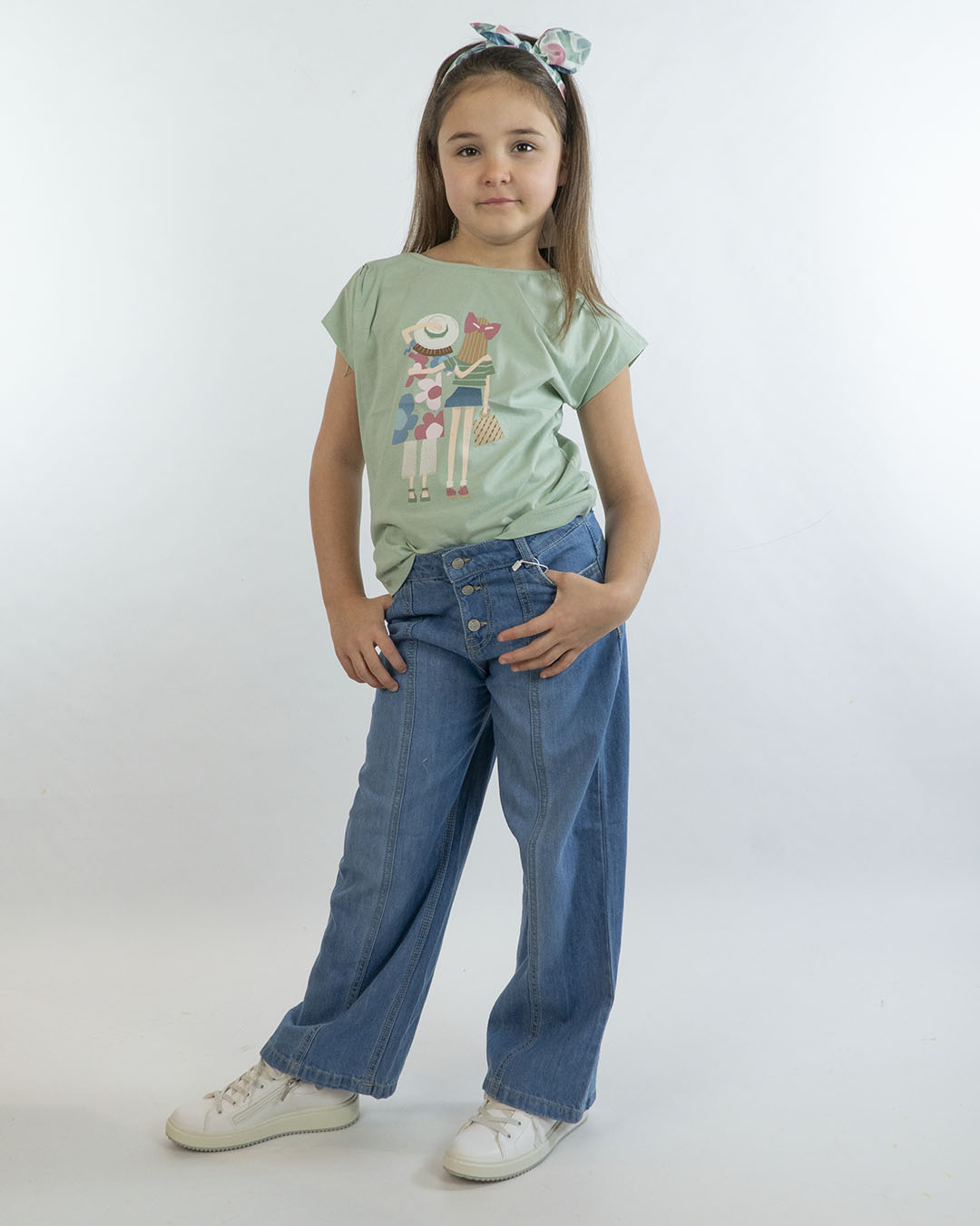 T-shirt manica corta con fascia fiorataMAYORAL