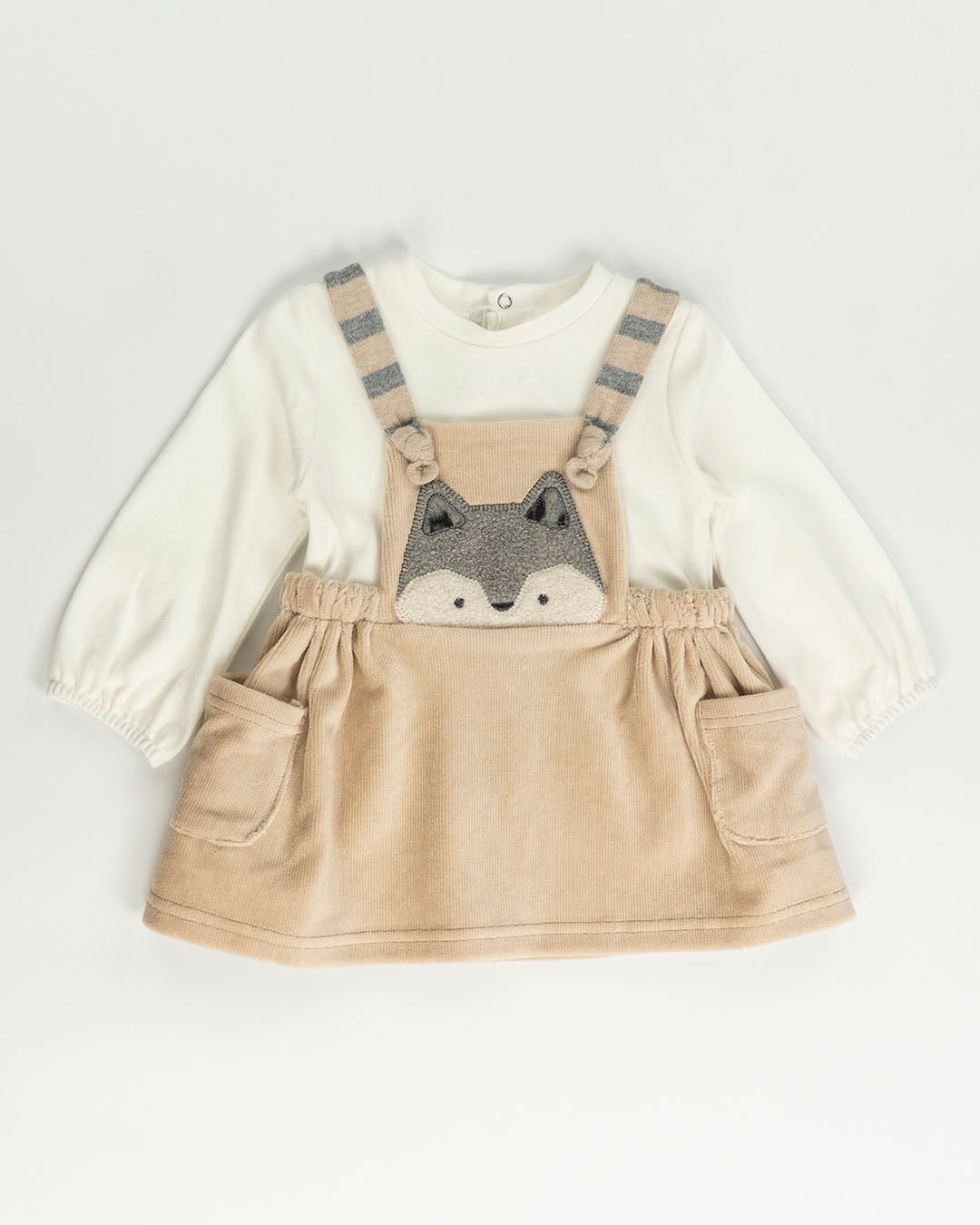 Abito finta salopette in velluto MAYORAL