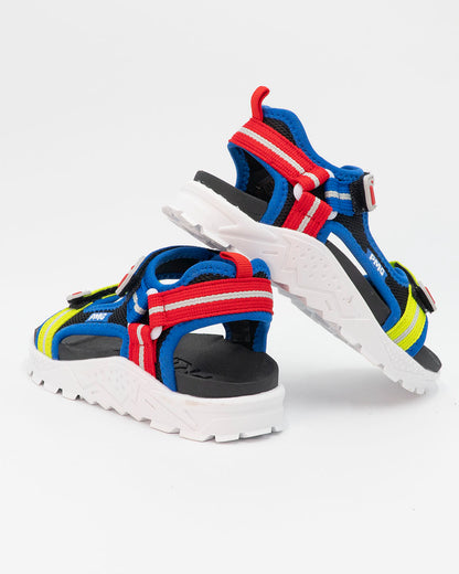 Sandalo in tessuto multicolor con strappi PRIMIGI
