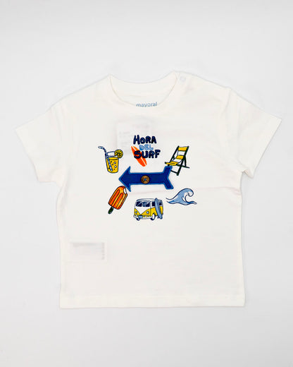T-shirt manica corta con freccia applicata MAYORAL