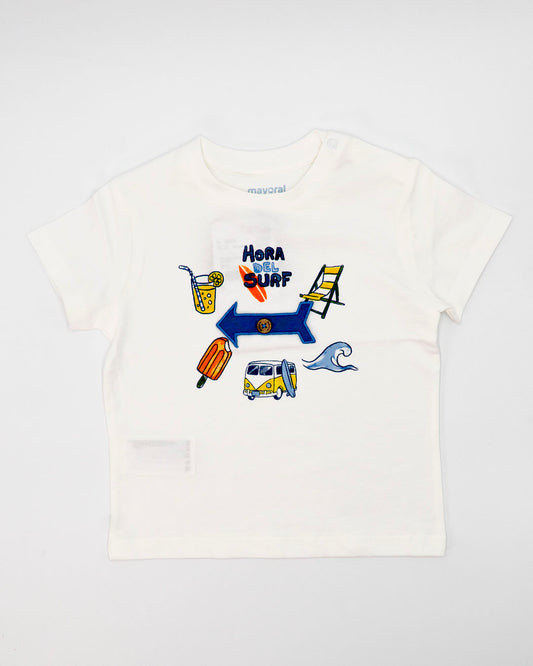 T-shirt manica corta con freccia applicata MAYORAL