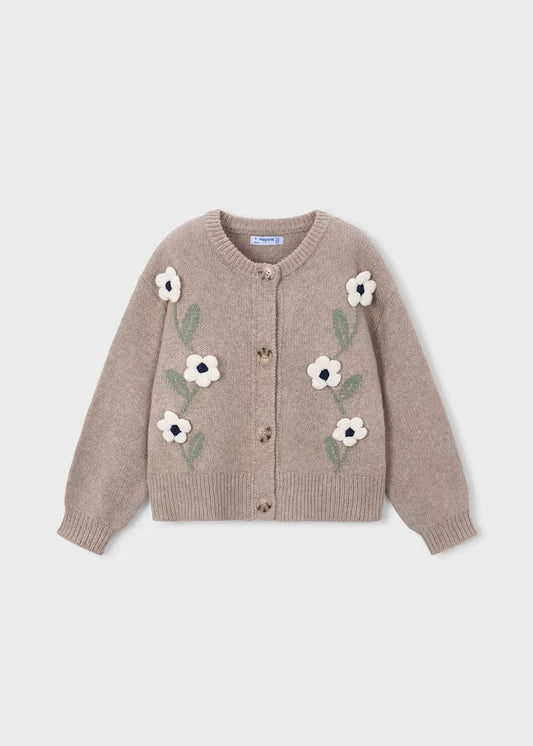 Cardigan in maglia con fiori art.4.323-087 MAYORAL
