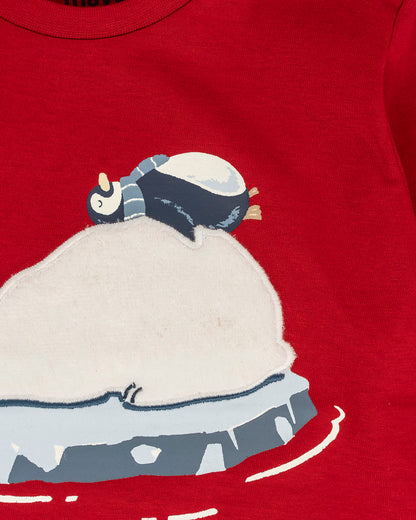 T-shirt con orso polare e pinguino MAYORAL