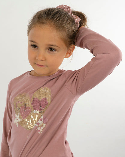 T-shirt con elastico per capelli a pois MAYORAL