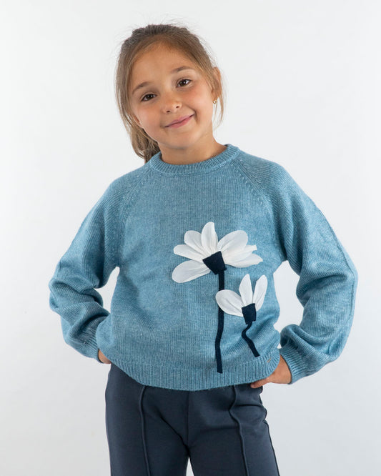 Maglione con fiori applicati MAYORAL