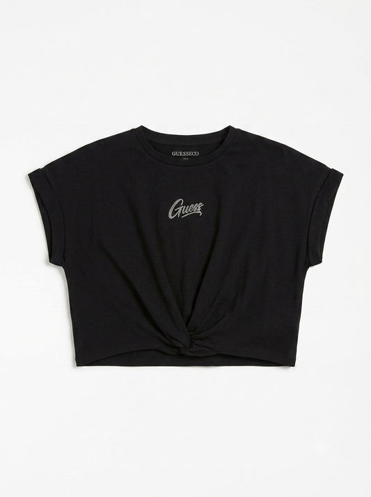 T-shirt over con nodino J6GI29K6YW4-JBLK GUESS