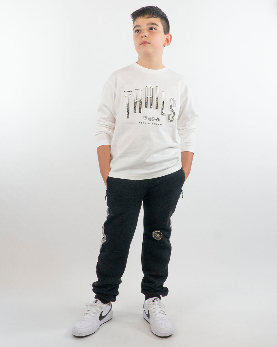 T-shirt manica lunga con scritta in rilievoMAYORAL