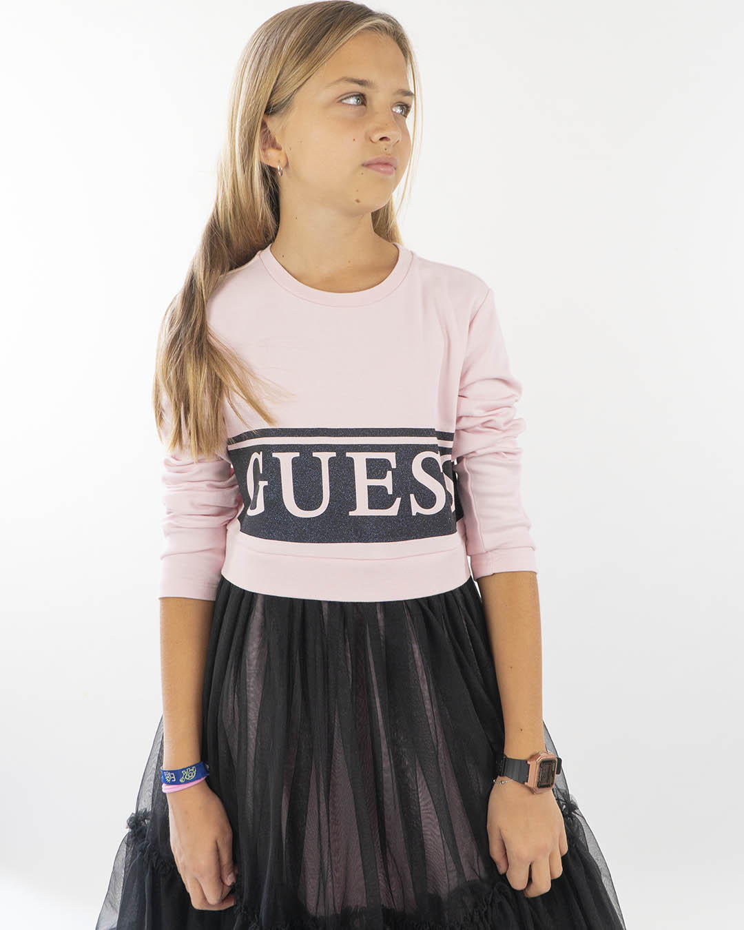 Abito con gonna in tulle