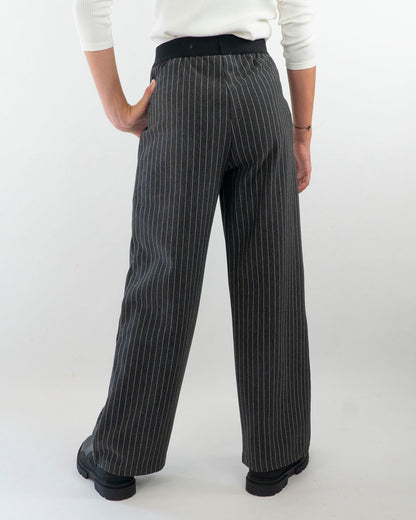 Pantaloni larghi elasticizzati gessati MAYORAL