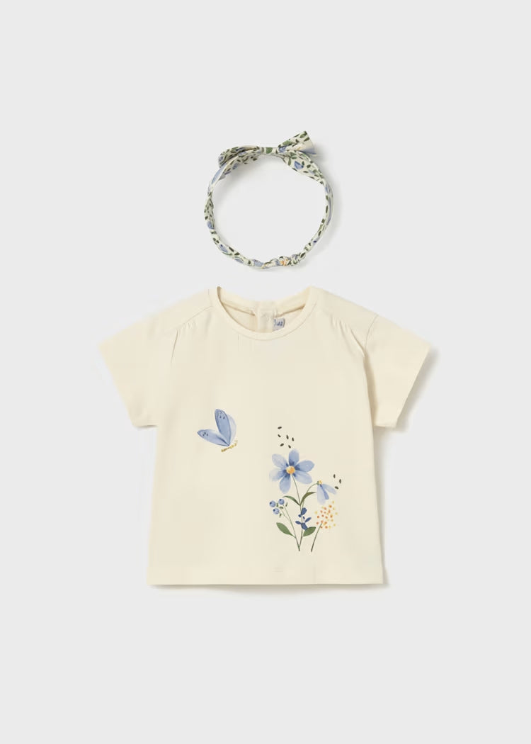 T-shirt con fascetta a fiori art.1081-11 MAYORAL