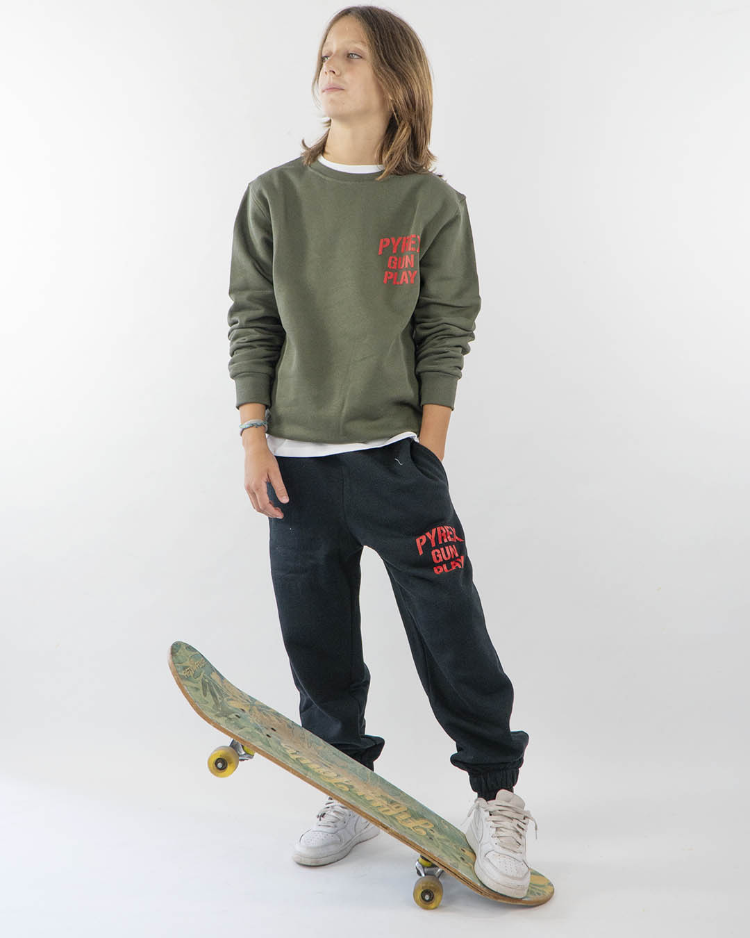 pantalone in felpa con stampa
