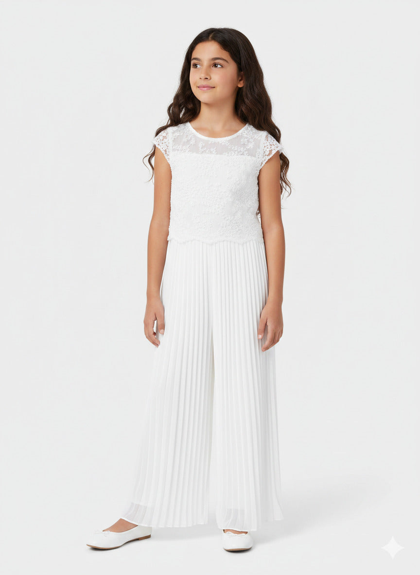 Tuta plissettata con pizzo srt.6871-44 MAYORAL