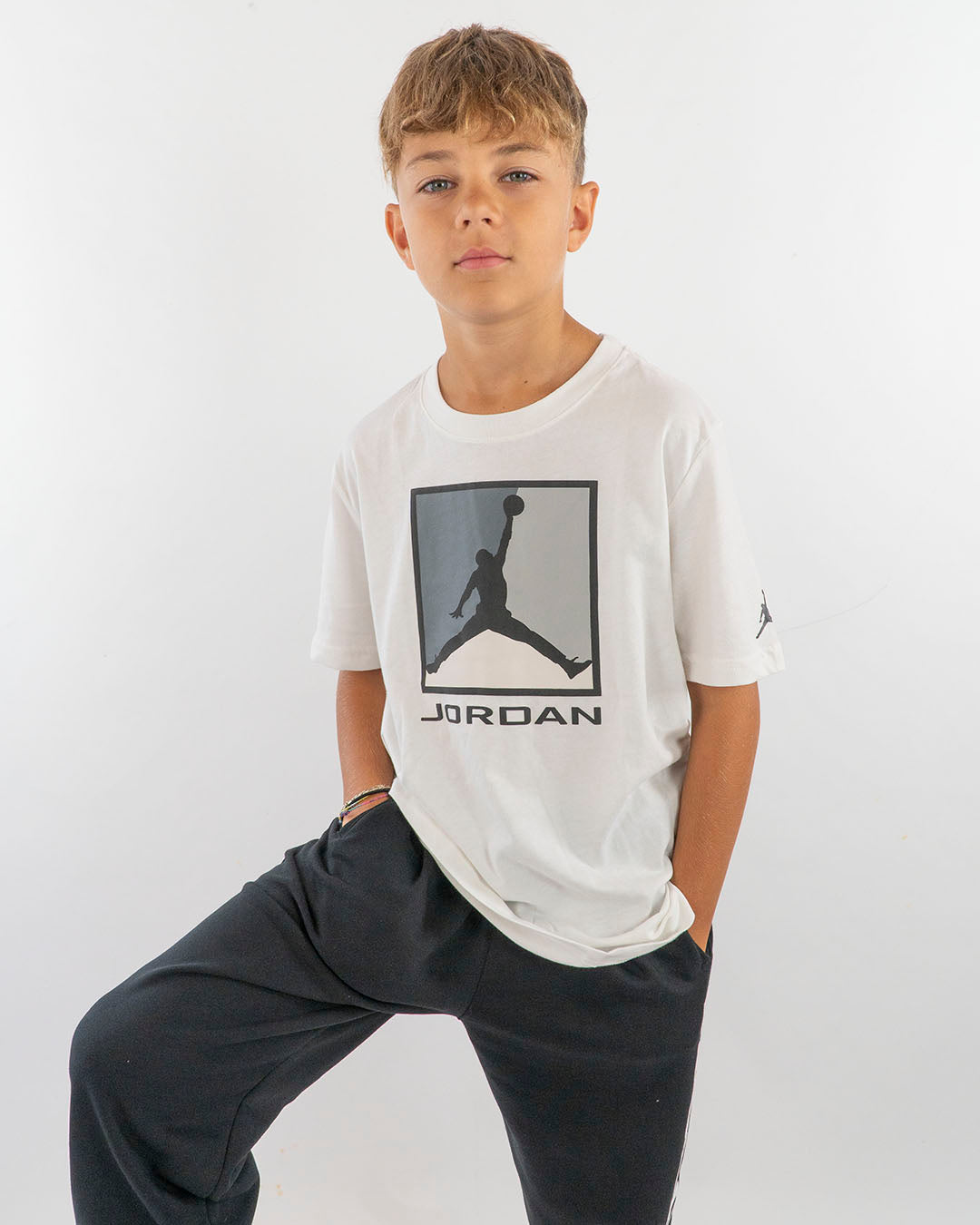 T-shirt a manica corta con logo quadrato JORDAN