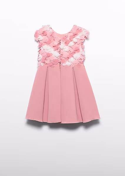 Abito a pieghe con corpino a petali ABEL & LULA